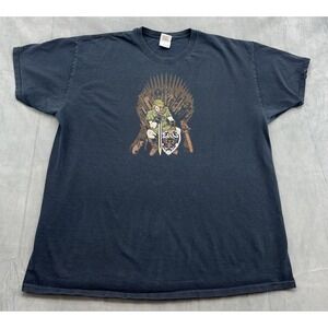 Game of Thrones Link TShirt Mens XL Zelda Video Game GOT Black Tee HOLES